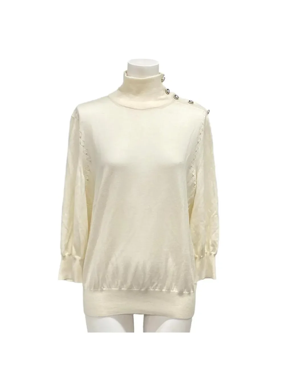 Chanel Cream Outer Fabric] Wool Women's #295574C12B